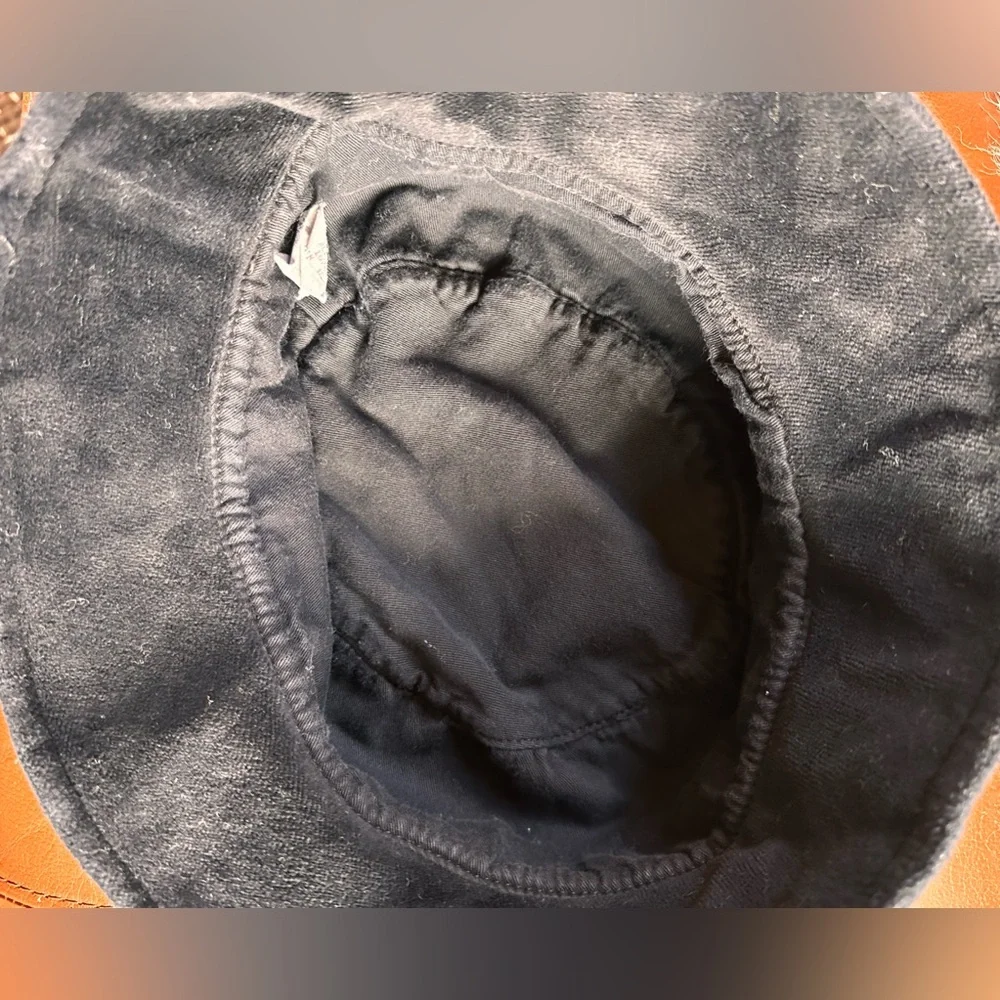 LADIES HARD TAIL Vintage Black Velour Floppy Bucket Hat